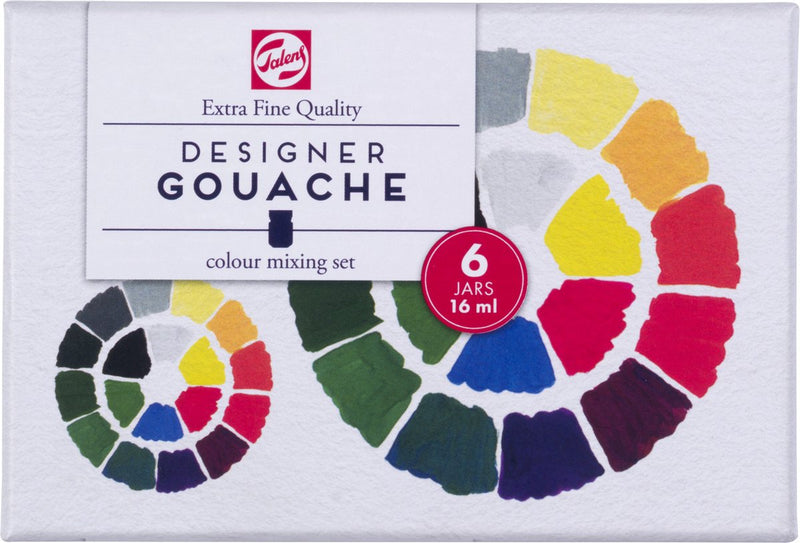 Afbeelding laden in galerijviewer, Talens gouache extra fijn primaire set, 6x16ml flacons
