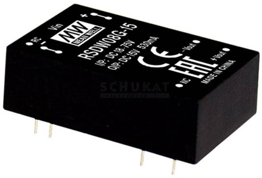 Mw mean well rsdw08f-12 dc dc-convertermodule 666 ma 8 w aantal uitgangen: 1 x inhoud 1 stuk(s)
