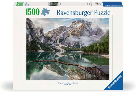 Ravensburger legpuzzel lago di braies 1500 stukjes landschap puzzel.