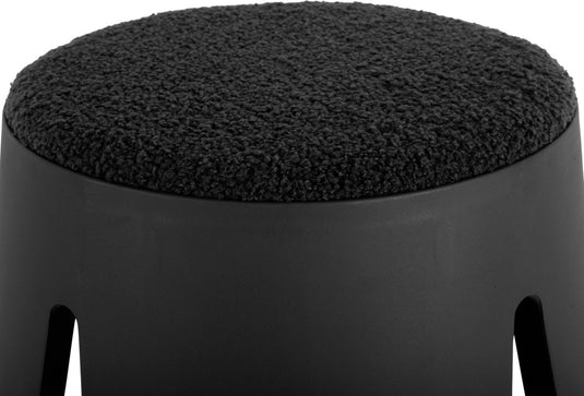 Leitmotiv kruk savor - zwart - ø44cm - modern