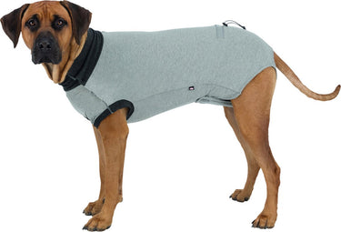 Trixie shirt na operatie - grijs s-m 40 cm - beschermingspak hond, katoen met elastan