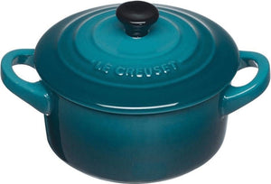Le creuset serveerpannetje mini braadpan - signature - deep teal - ø 10 cm 250 ml