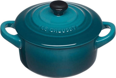 Le creuset serveerpannetje mini braadpan - signature - deep teal - ø 10 cm 250 ml