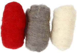 Creativ company cc creotime gekaarde wol set 3x10gr rustiek