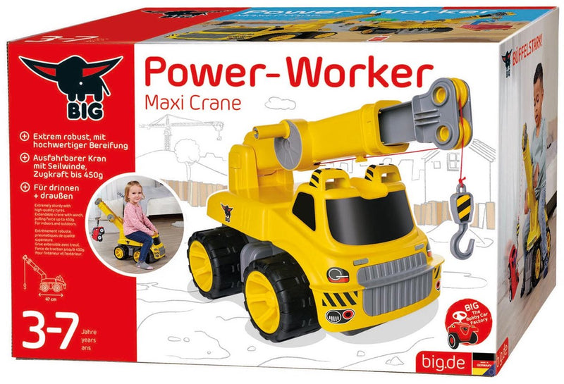 Afbeelding laden in galerijviewer, Big power worker maxi loopauto met kraan
