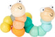 Small foot - houten motoriek rups pastel