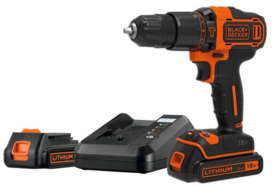 Black+decker bdchd18 - accuboormachine - udarowa functie - 18v - 2,0 ah