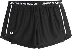 Under armour tech play up 2in1 shorts-blk dames sportbroek - zwart - wit