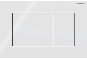 Geberit sigma01 bedieningsplaat - 2-toets spoeling - vierkant - alpien wit