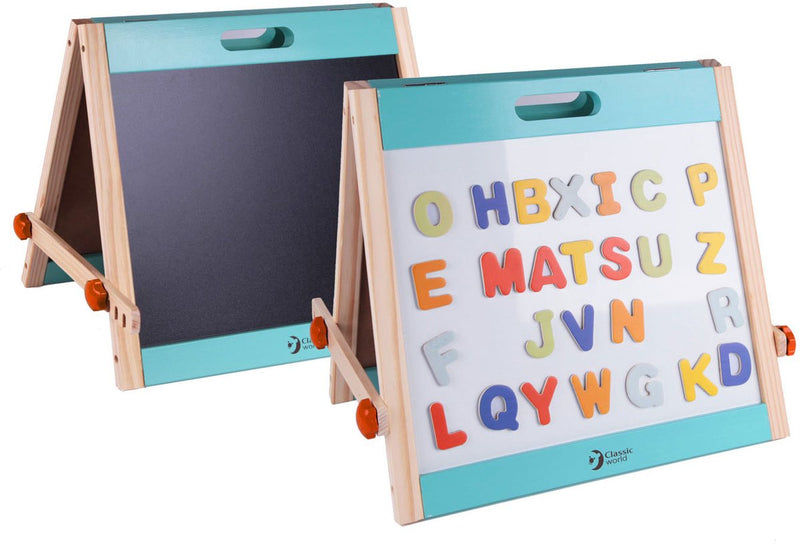Cargue la imagen en el visor de la galería, Classic world houten magneet- en krijtbord
