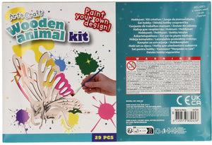 Koopman houten bouwpakket krokodil knutselset schilderen creatief speelgoed.