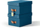 Leitz puro kleine opbergdoos met deksel - set van 2 - 7l - 100% gerecycled karton - donkerblauw