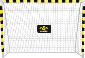 Umbro voetbaldoel - voetbal goal 300 x 200 x 90 cm - voetbalgoal groot - buitenspeelgoed voor kinderen en volwassenen - snelle montage - voetbal training doel - metaal - zwart geel
