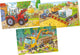 Goki puzzel - voertuigen - 24 stukjes - 3 modellen - 27,5x17,5x0,3cm - hout - 3+