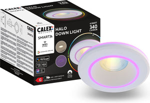 Calex halo slimme inbouwspot - smart downlight - rgb en warm wit licht - wit