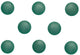 Maul magneet solid rond 8 stuks 0,3 kg kunststof ferriet bruchsicher ø 2 x 0.75 cm groen