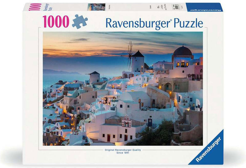 Afbeelding laden in galerijviewer, Ravensburger puzzel legpuzzel santorini avond - 1000 stukjes landschap.
