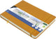 Kangaro schetsboek - a5 landscape - okergeel - pu hardcover - met elastiek en lint - k-861231