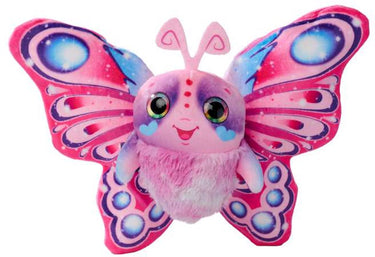 Simba fluffyfly knuffel - magische opblaasvlinder met regenboogogen - 30cm spanwijdte
