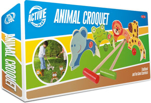 Tactic houten dieren croquet set