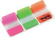 Post-it ® index strong, roze, groen, oranje, 25.4 x 38 mm, 22 tabs kleur dispenser