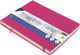 Kangaro schetsboek - a5 landscape - hot pink - met elastiek en lint