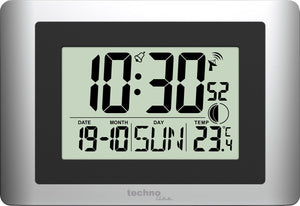 Technoline digitale wandklok ws 8028 220x150x56mm zilver