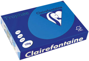 Clairefontaine trophée intens, gekleurd papier, a4, 120 g, 250 vel, turkoois