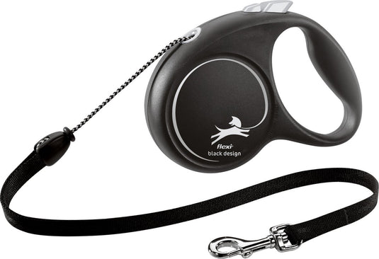 Flexi rollijn black design cord zwart