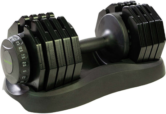 Tunturi verstelbare dumbbell - selector dumbbell - halterset- per stuk - verstelbaar van 2,5kg tot 25kg - incl. gratis fitness app