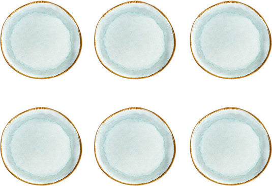 Medard de noblat - shadow aqua - dinerbord 28 cm - 6 delig - stoneware