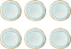 Medard de noblat - shadow aqua - dinerbord 28 cm - 6 delig - stoneware