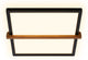 Briloner remsa - led plafonniére - plafondlamp met indirect licht - warm wit licht - 29 x 31,5 x 4 cm - zwart hout
