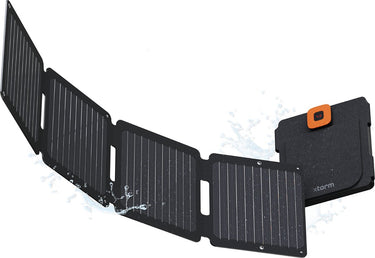 Xtorm draagbaar zonnepaneel opvouwbaar – 28w solar panel – solarbooster – outdoor kamperen – zonne-energie – flexibel – monokristallijn zonnepaneel – efte - zwart