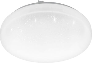 Eglo frania-s - led-plafondlamp - ø28 cm - 1-lichts - wit kristaleffect