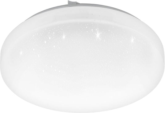 Eglo frania-s - led-plafondlamp - ø28 cm - 1-lichts - wit kristaleffect
