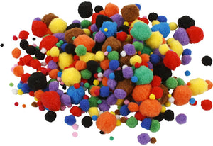 Creativ company cc pompoms multigekleurd 5-40 mm 150 stuks