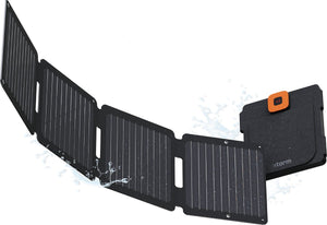 Xtorm draagbaar zonnepaneel opvouwbaar – 28w solar panel – solarbooster – outdoor kamperen – zonne-energie – flexibel – monokristallijn zonnepaneel – efte - zwart