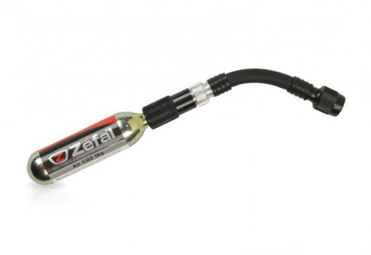Zefal ez control fc fietspomp – co2 fietspomp – sv av – inclusief verlengstuk – aluminium – zwart zilver