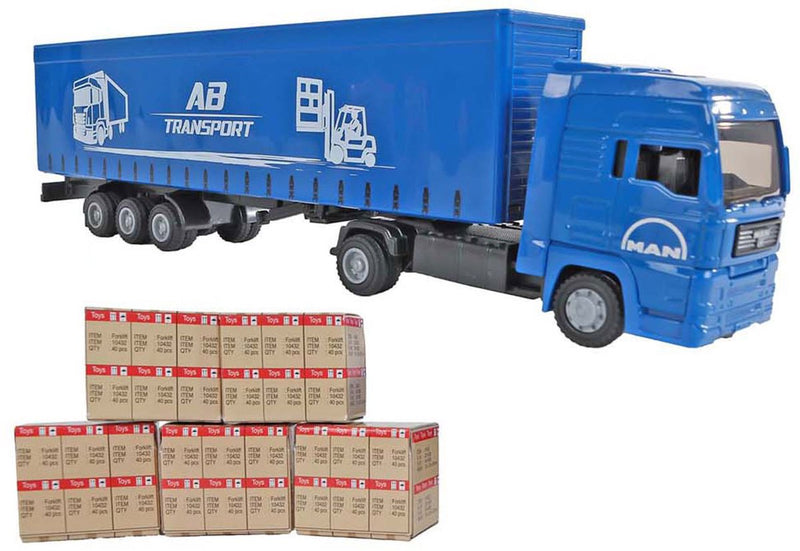 Afbeelding laden in galerijviewer, Kids globe man vrachtwagen met oplegger, 30cm
