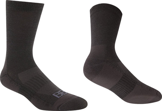 Bbb cycling merino winterfeet wielrensokken – wintersokken wielrennen 18 cm – wielersokken - zwart - 39 43 – fietssokken heren en dames - bso-18