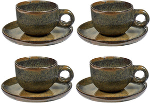 Serax - sergio herman surface - koffiekop + schotel - indi grijs - 13 ø - 4 stuks