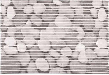 Differnz multi mat - stones - 100% pvc - 65 x 45 cm - grijs