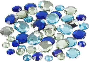 Creativ company cc strasstenen rond blauwe harmonie 6-12 mm 360 stuks