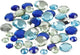 Creativ company cc strasstenen rond blauwe harmonie 6-12 mm 360 stuks