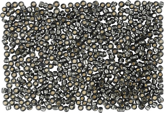 Creativ company rocailles, afm 15 0 mm, d: 1,7 mm, 500 gr, grey green
