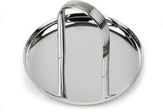 Zilverstad - bonbon schaal elana zilver kleur - dienblad rond - moederdag cadeautip!