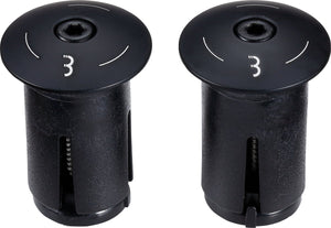 Bbb cycling aluminium stuurdoppen fiets screwon - aluminium end caps racefiets mtb - voor ⌀ 18 - 22mm sturen - 2 stuks - zwart - bht-97