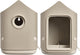 Elho cosy bird house and feeder - vogelhuisje en vogelvoederhuisje - 100% gerecycled plastic - l17.6 x b18 x h23 cm - paddenstoel beige