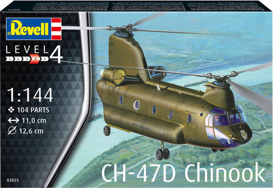 Revell modelbouwpakket militaire voertuigen - 03825 ch-47d chinook heli plastic - 1:144 - modelbouw